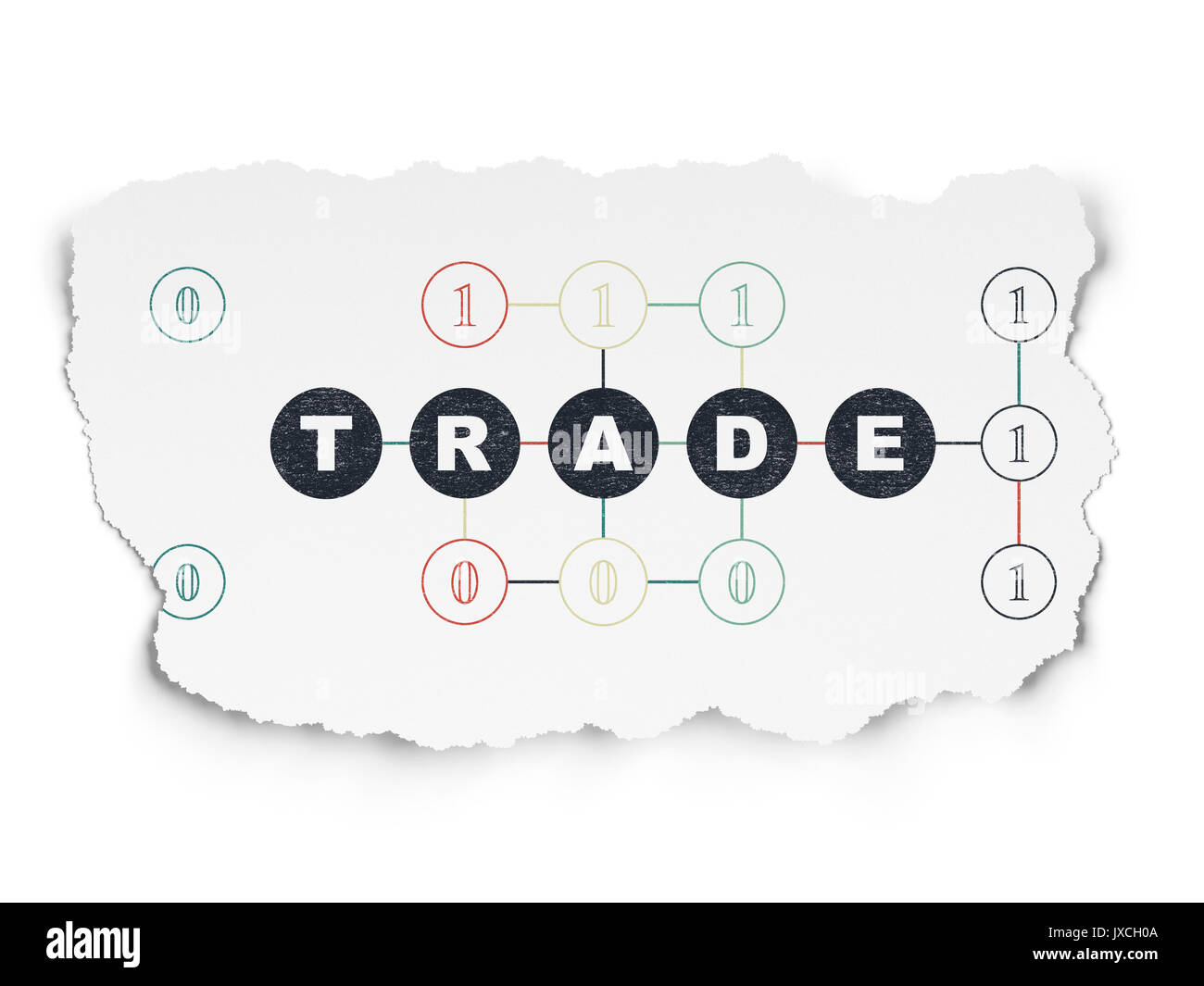 Trade Background Design Business concept: Trade on Torn Paper background Stock Photo - Alamy