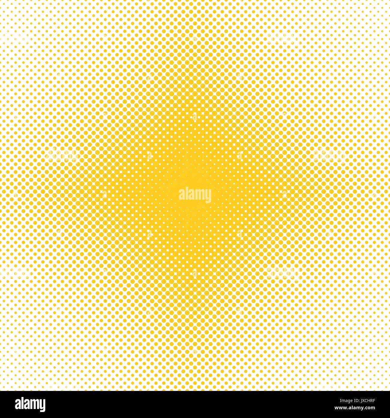 Symmetrical halftone circle pattern background - vector graphic design from dots in varying sizes Stock Vector