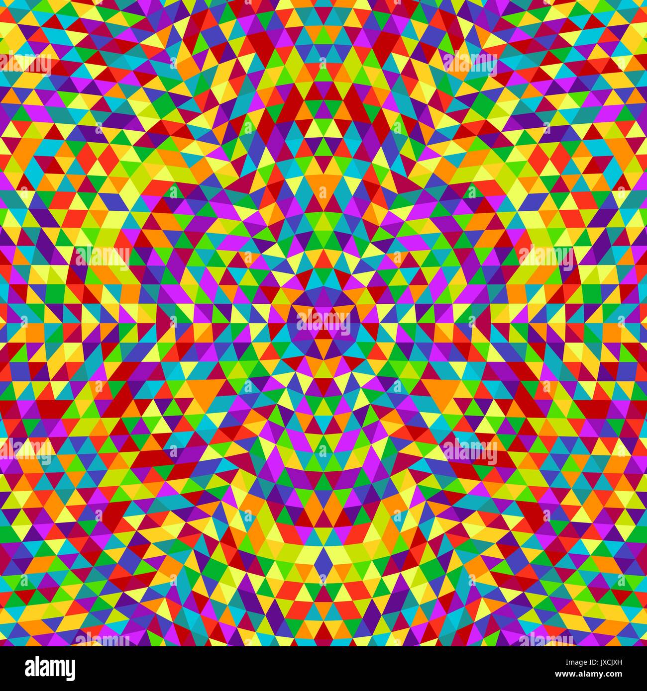 Round abstract geometrical triangle kaleidoscope mandala background ...