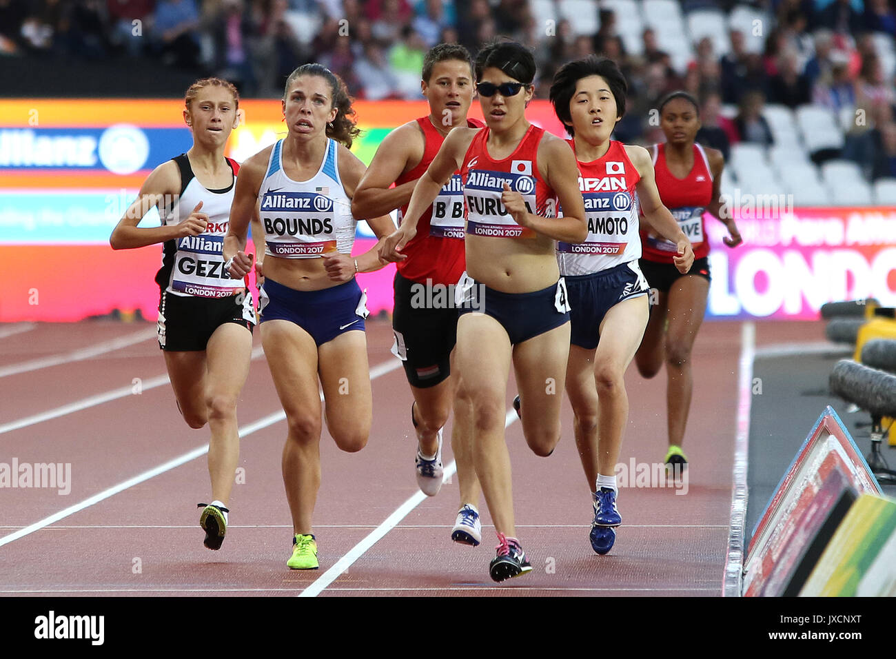 Kaitlin BOUNDS of the USA in the Women's 800 m T20 Final at the World Para Championships in London 2017 Stock Photo