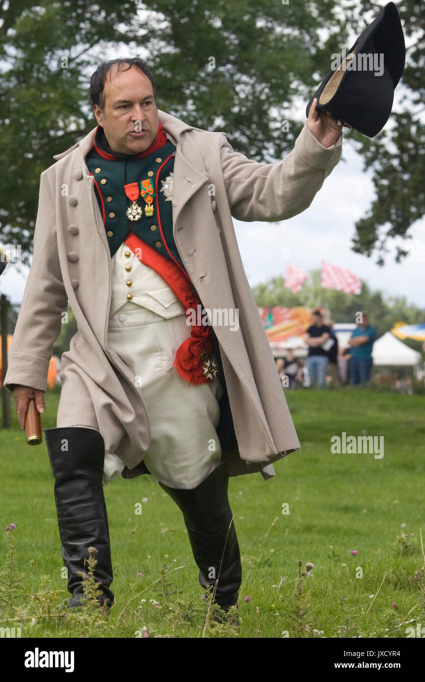napoleonic war reenactment, napoleon bonaparte greeting the public