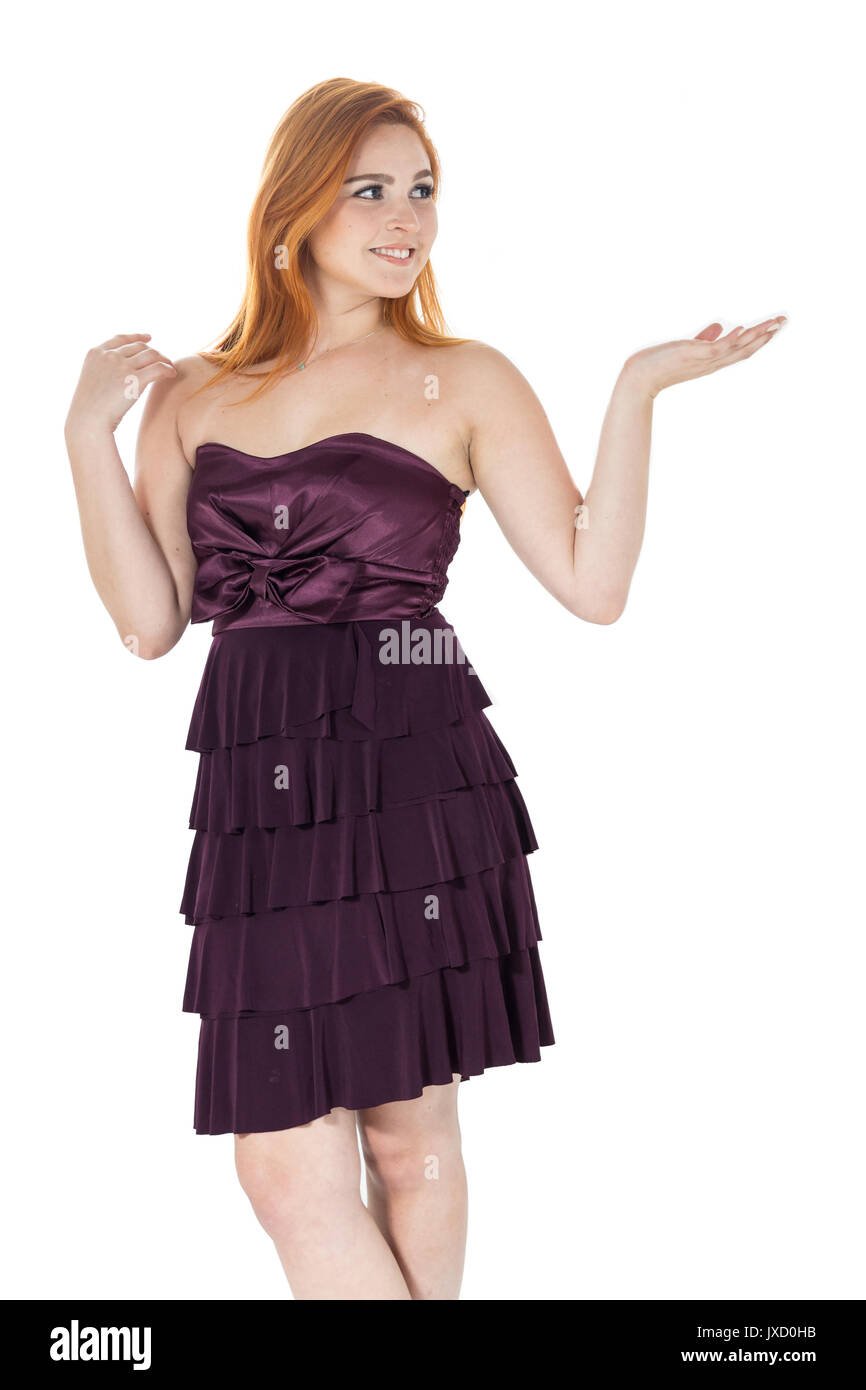purple strapless dress