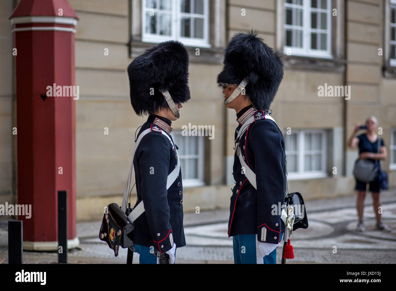 Danish Royal Guard in Copenhagen Stock Photo Alamy