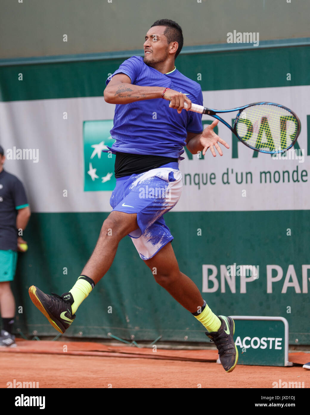 NICK KYRGIOS (AUS) in action at Roland Garros,Paris,France Stock Photo -  Alamy