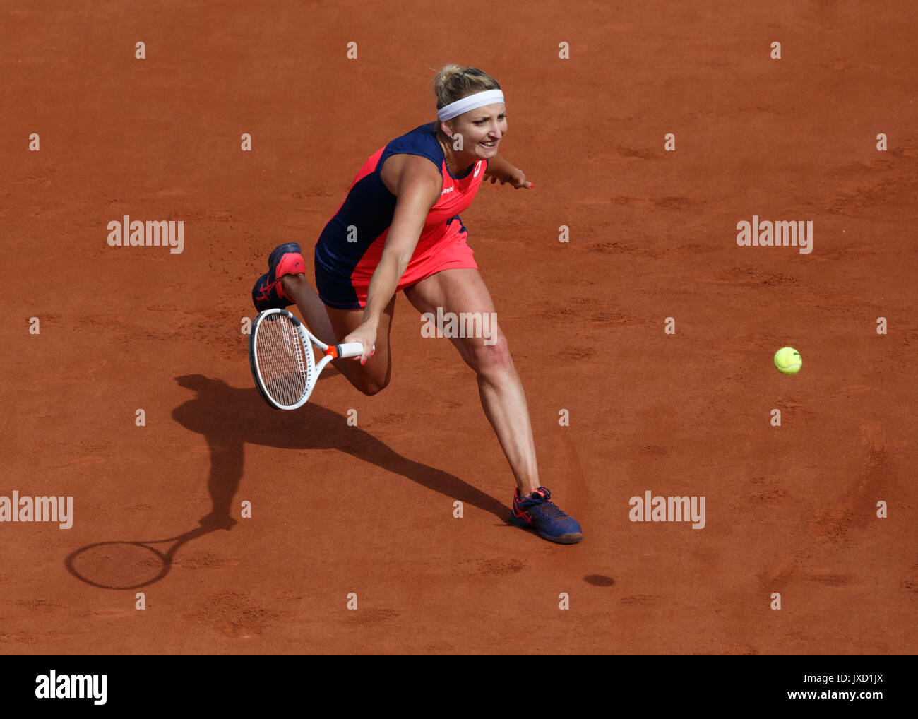 TIMEA BACSINSZKY (SUI)  Tennis - French Open 2017 - Grand Slam / ATP / WTA / ITF -  Roland Garros - Paris -  - France  - 4 June 2017. Stock Photo