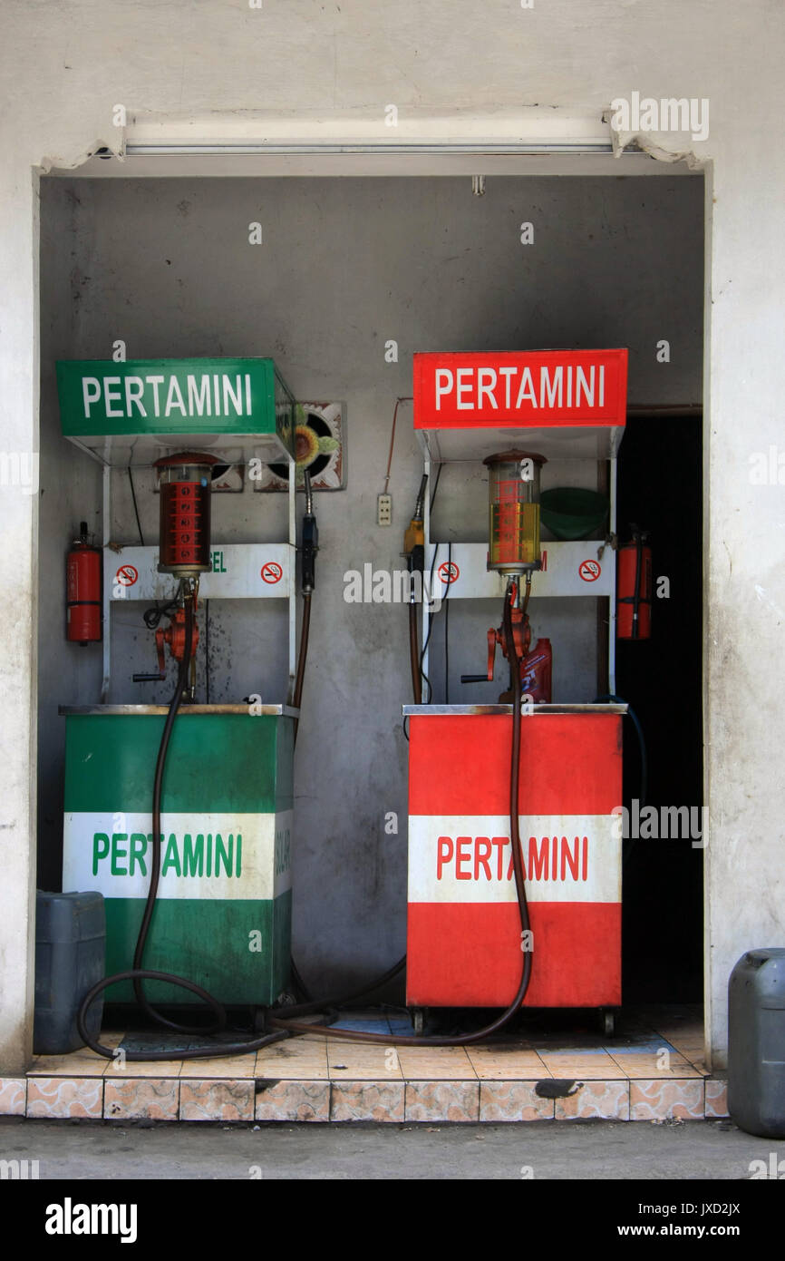 Kuta/Bali September 12, 2016 Petrol fueling station in Bali Stock