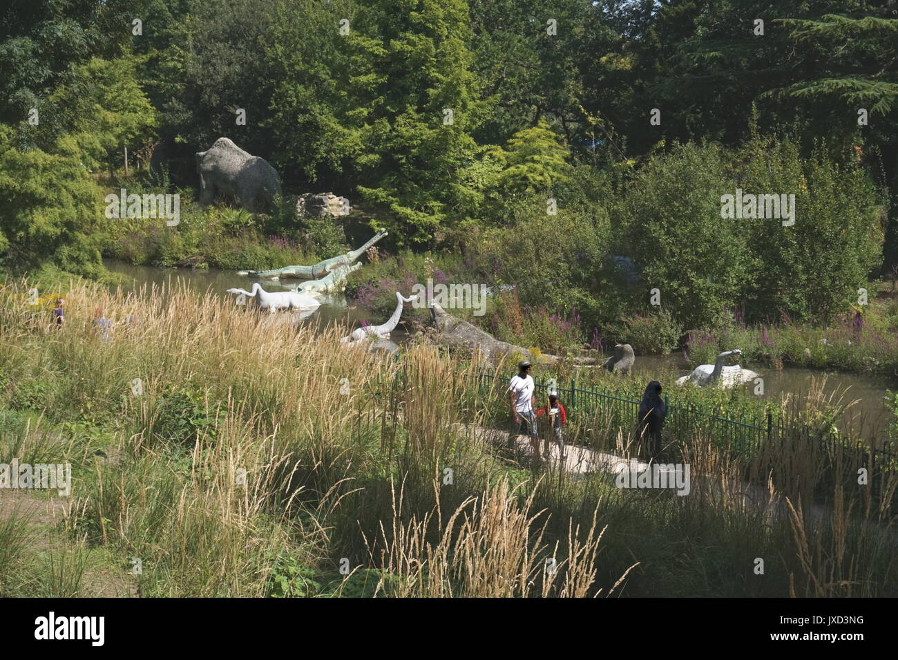 Dinosaurs at Crystal Palace Park, London Stock Photo - Alamy
