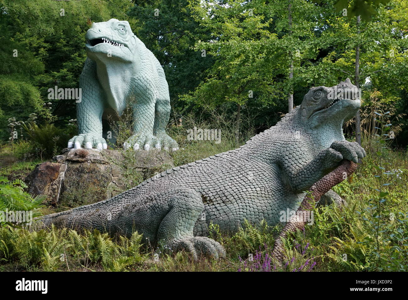 Dinosaurs at Crystal Palace Park, London Stock Photo - Alamy