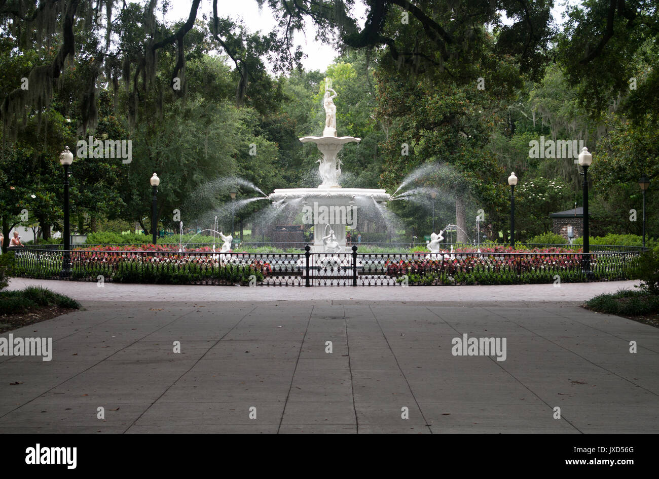 Forsyth Park Fountain found in Savannah Stock Photo Alamy