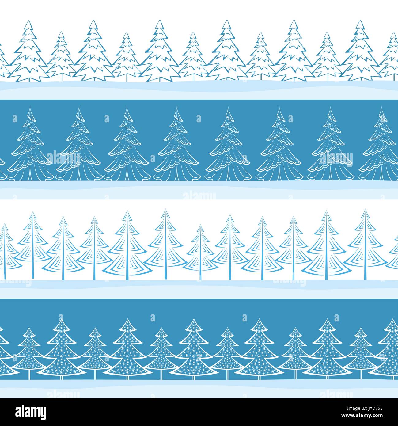 Christmas Trees, Seamless Stock Vector Image & Art - Alamy