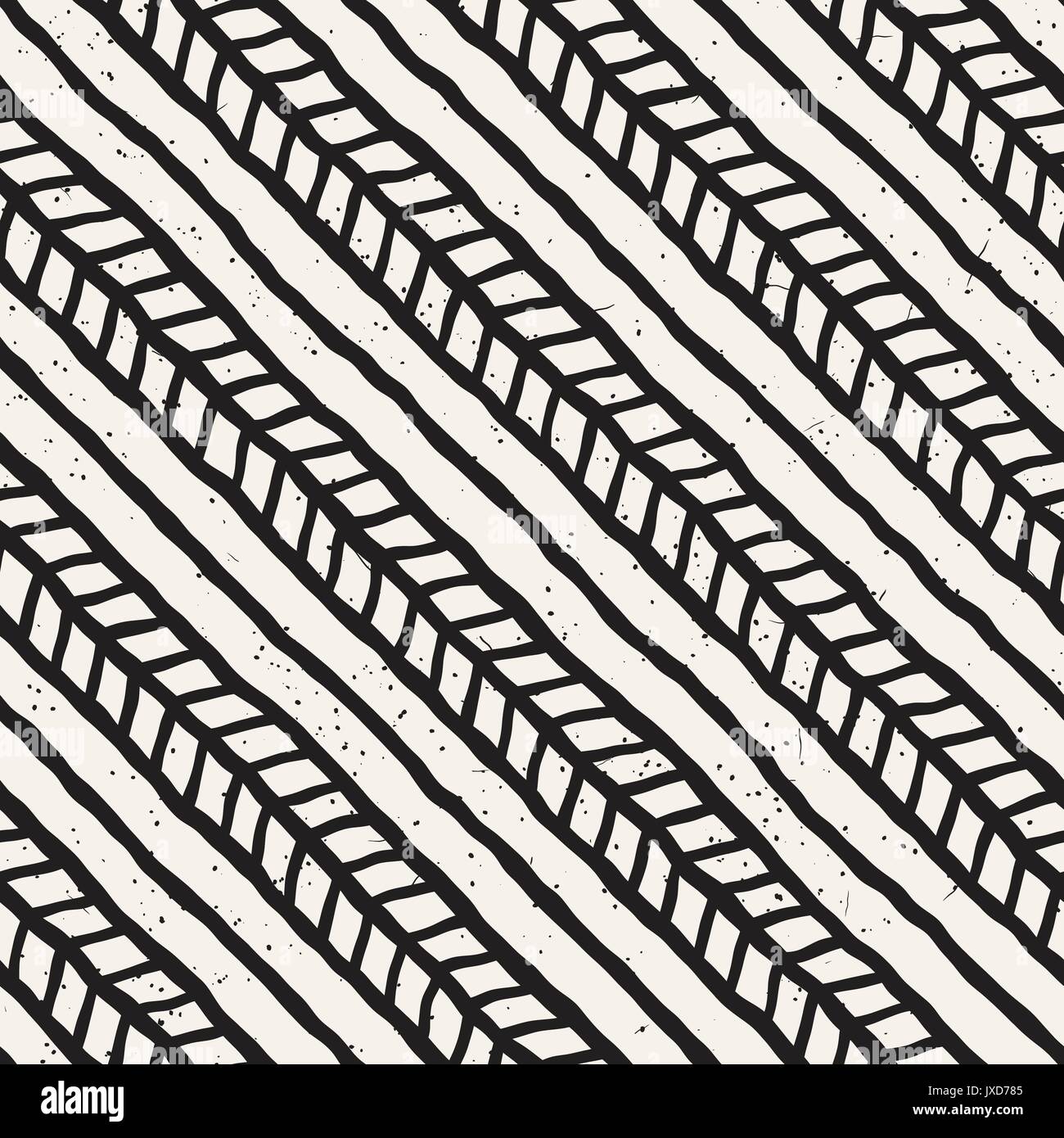 Seamless pattern with hand drawn brush strokes. Ink doodle grunge ...