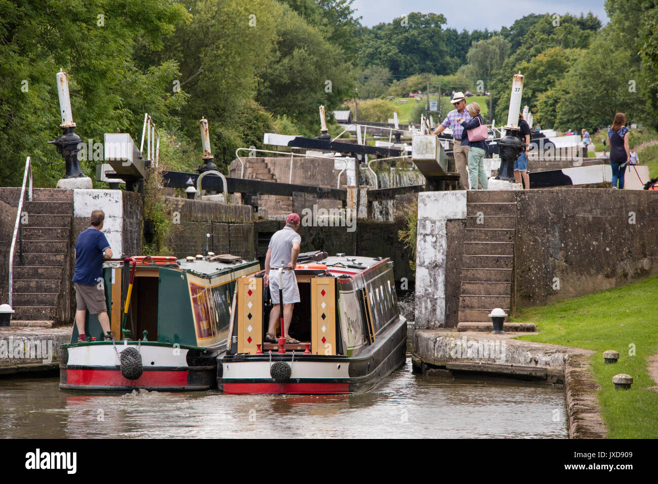 Grand Union Canal at Hatton nr Warwick, Warwickshire, England, UK Stock ...