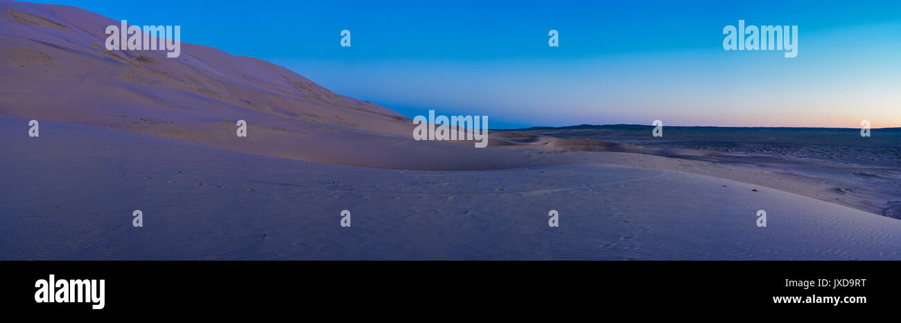 beautiful night landscape in desert against the sky Stock Photo