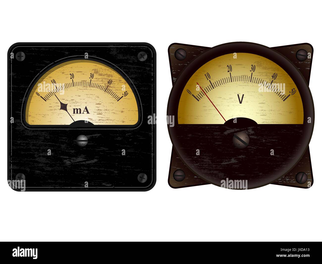 Old electric meter Stock Vector Images - Alamy