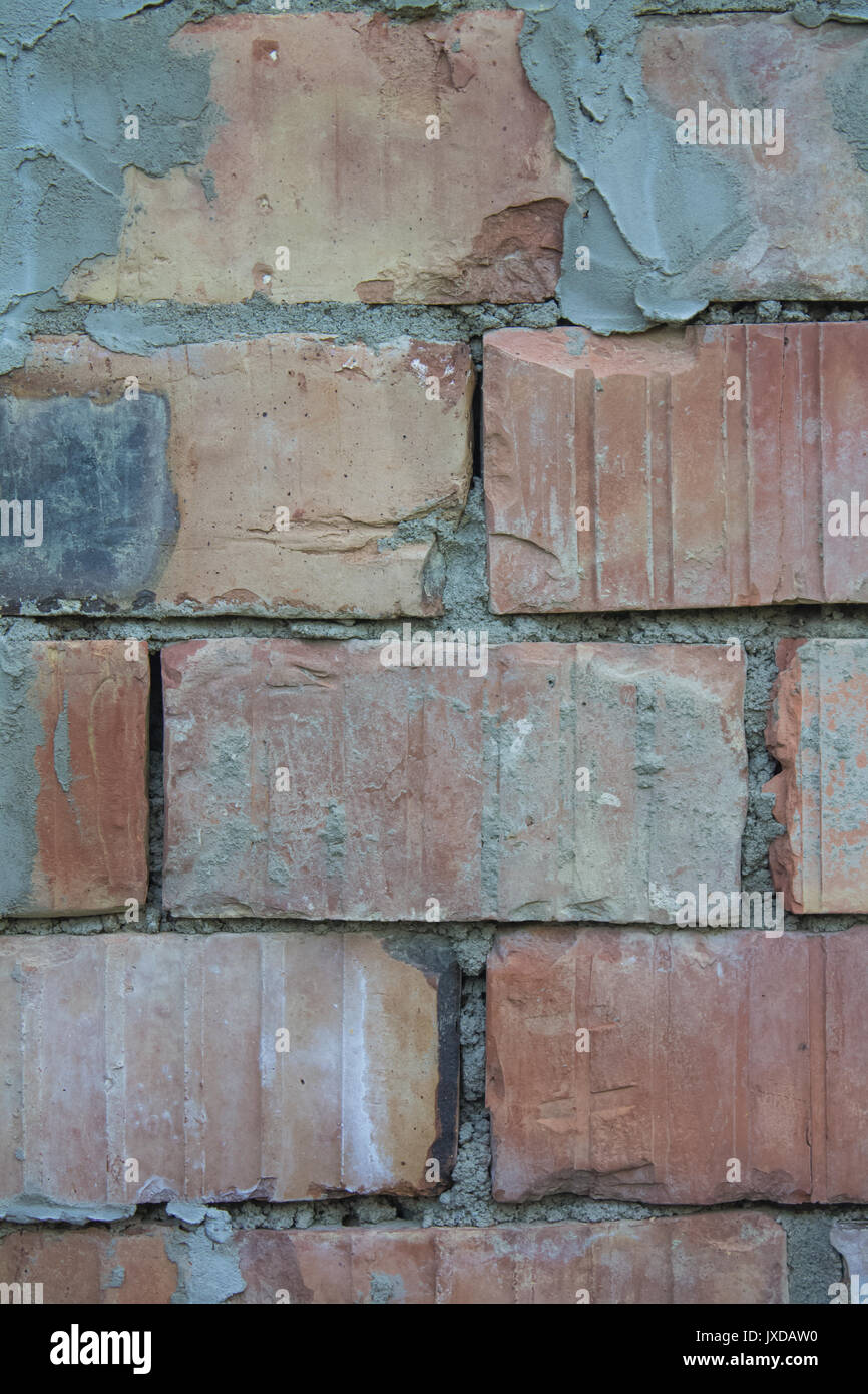 Close up background of old, red brick wall Stock Photo - Alamy