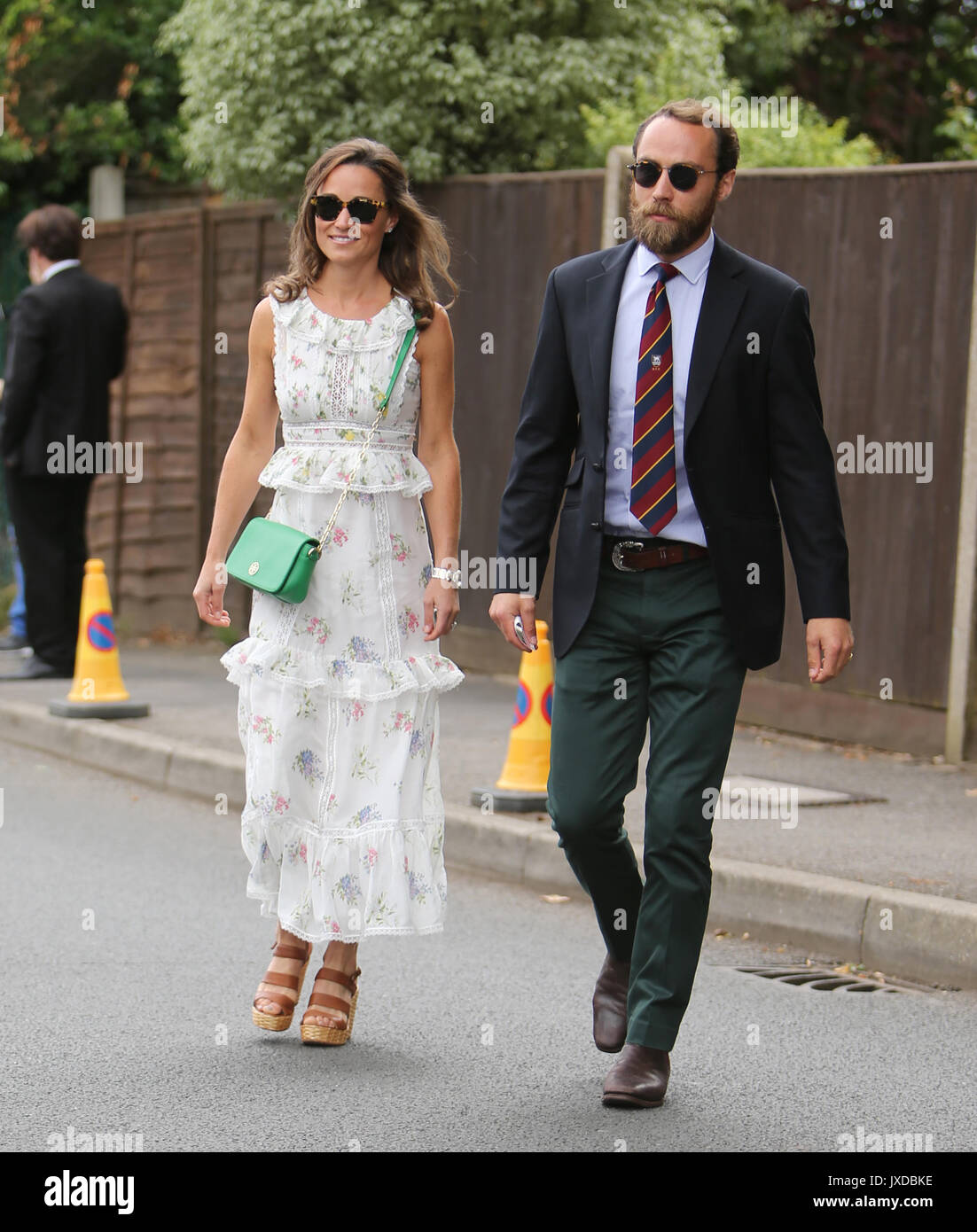 Pippa Middleton and James Mathews arriving at Wimbledon Featuring