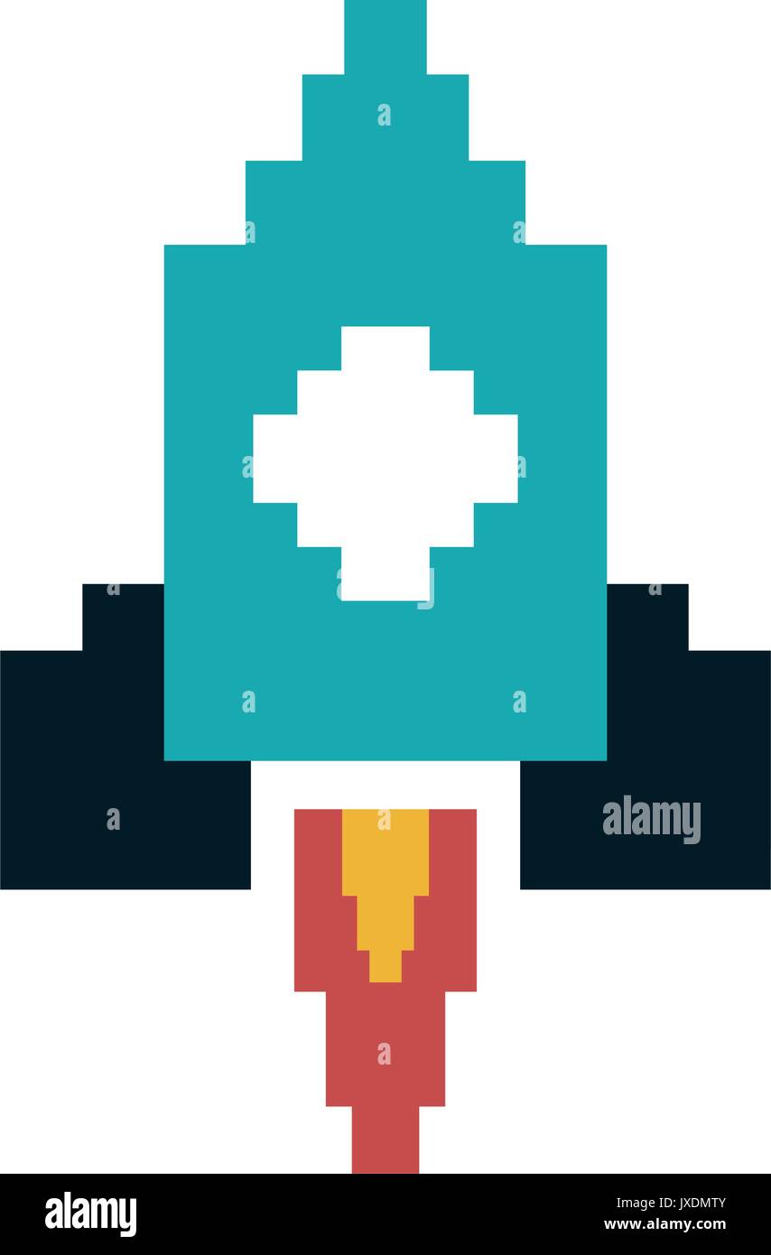 pixel rocket icon image Stock Vector Image & Art - Alamy