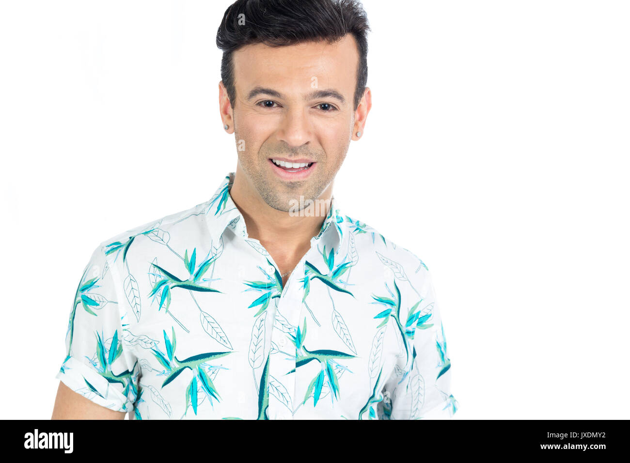Man wearing floral shirt hi-res stock photography and images - Alamy