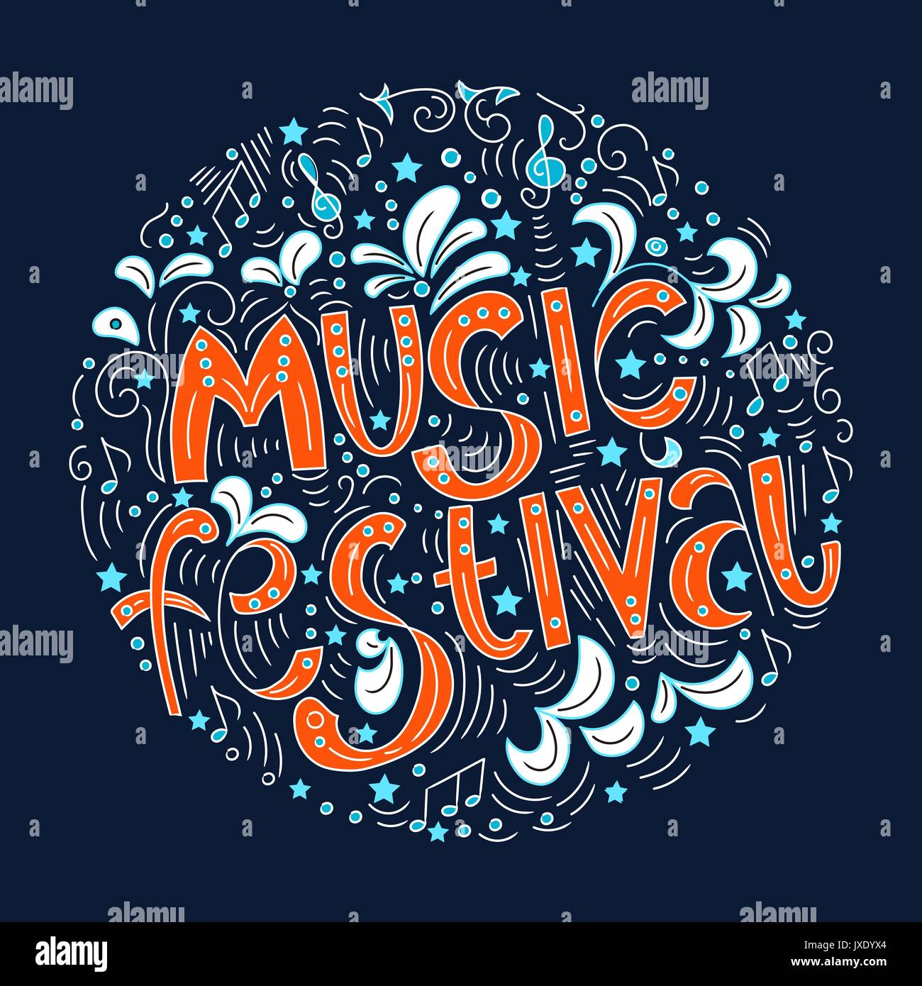 Musical instruments illustration. Colorful vector background with abstract objects Stock Vector