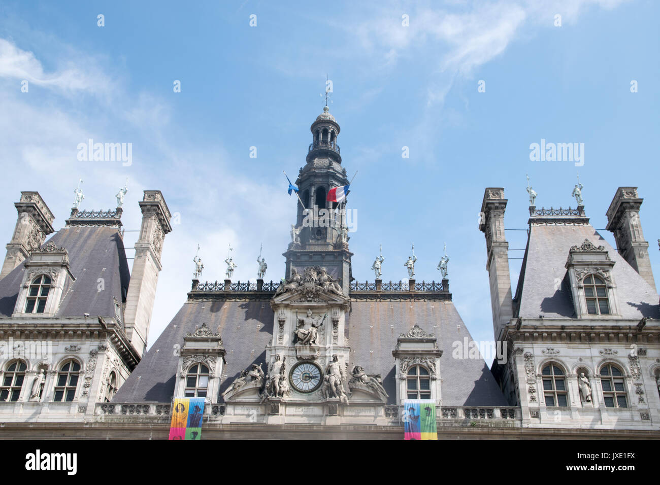 PARIS, FRANCE - JUNE 07, 2017: Architecture of The Hotel de Ville City ...