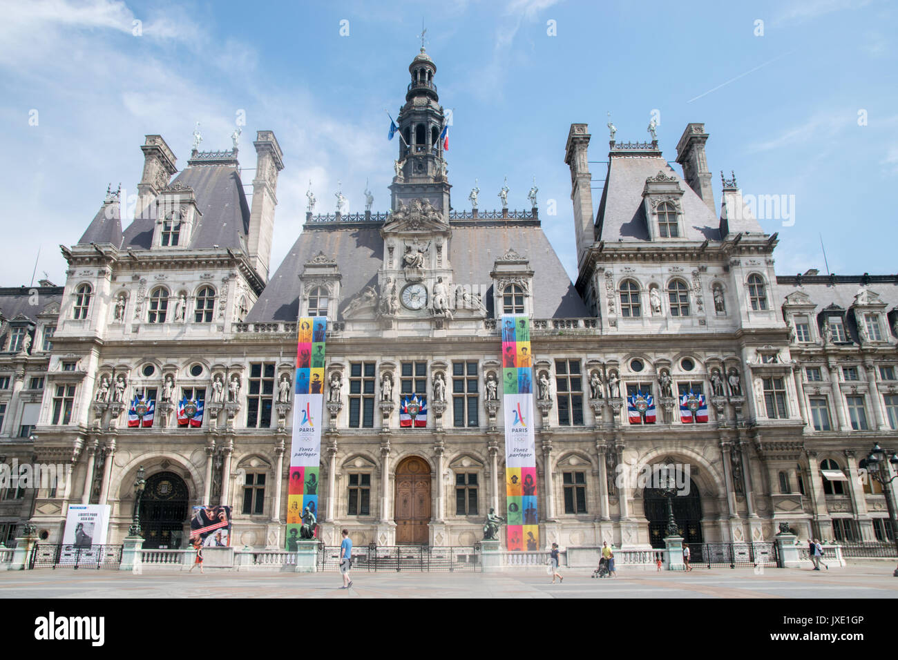 PARIS, FRANCE - JUNE 07, 2017: Architecture of The Hotel de Ville City ...