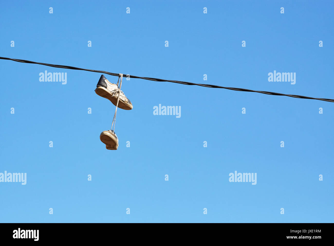 A6 shoes hanging from power lines hotsell
