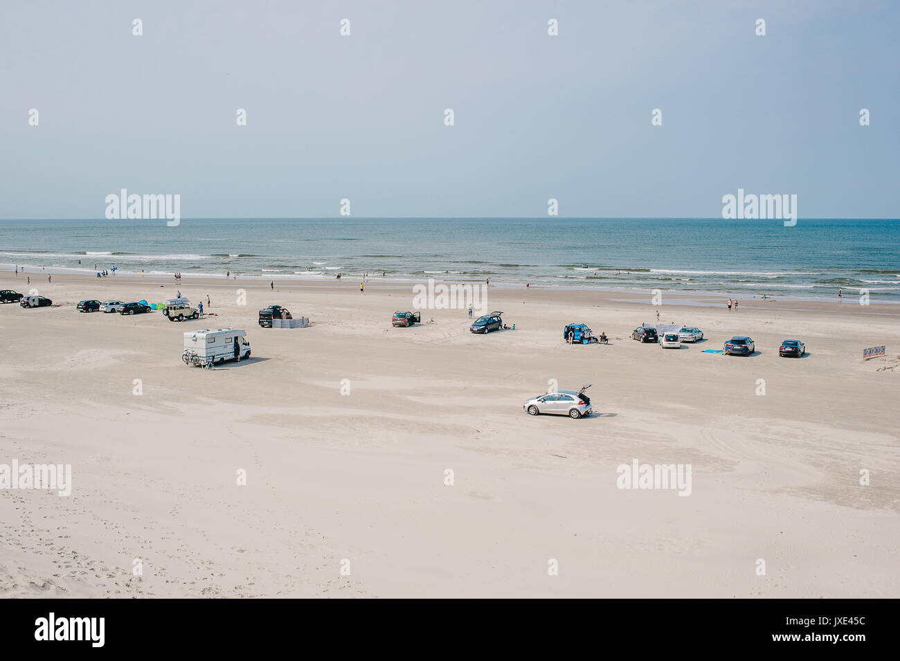 Henne Strand, beach open to automobiles in the South of Denmark Stock Photo