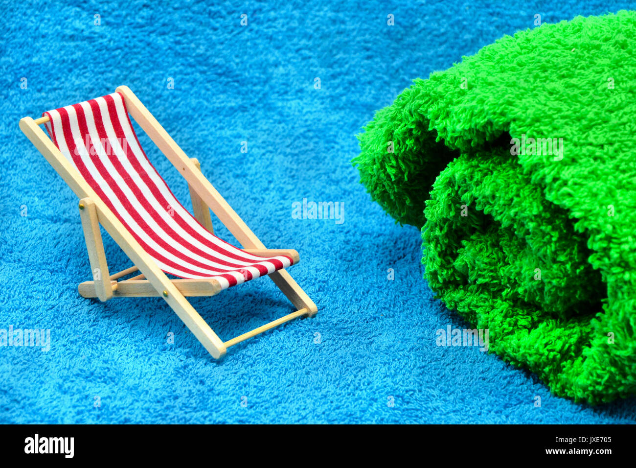 beach towel with beach chair Stock Photo Alamy