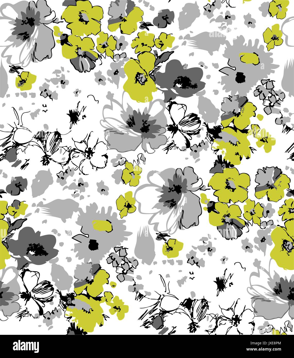 seamless flower pattern Stock Vector Image & Art - Alamy
