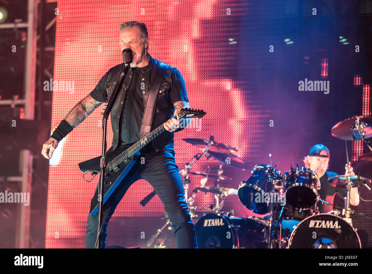 Vancouver, CANADA. 14th Aug, 2017. American heavy metal band Metallica