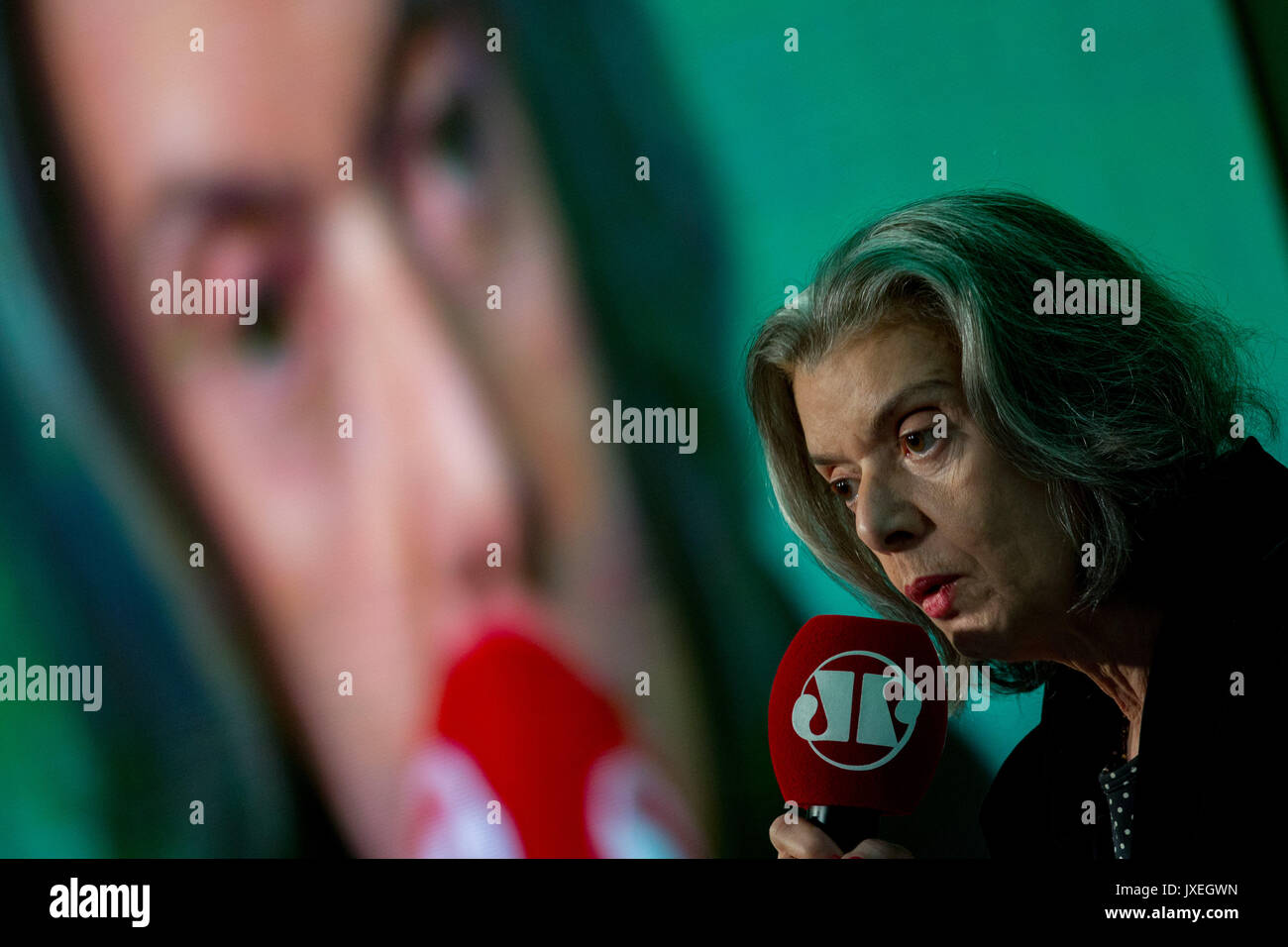 Sao Paulo, Sao Paulo, Brazil. 15th Aug, 2017. CARMEM LUCIA, President of the Federal Supreme Court attends a meeting with lawyers and jurists to discuss the Brazilian justice system, in Sao Paulo, Brazil. Credit: Paulo Lopes/ZUMA Wire/Alamy Live News Stock Photo