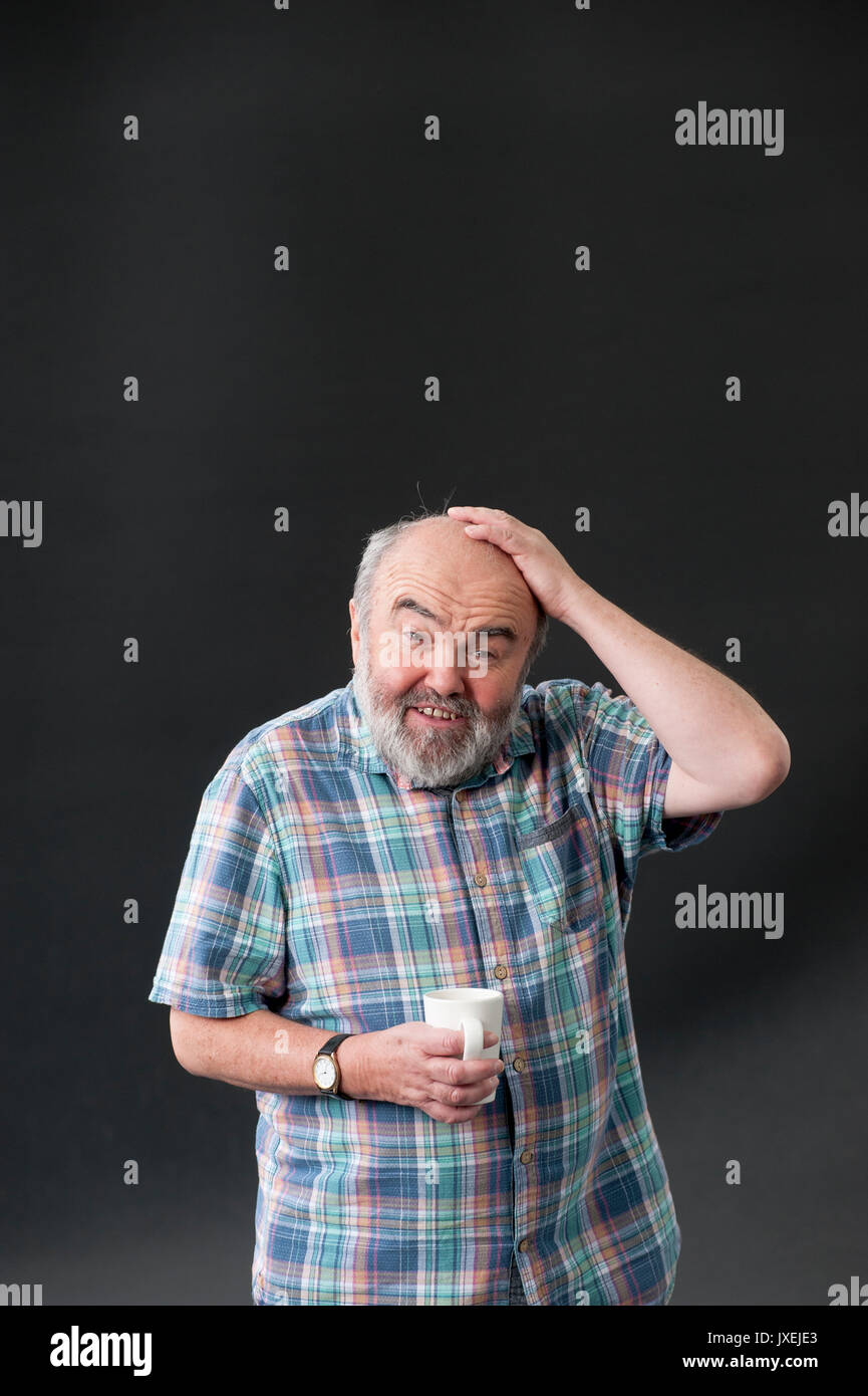 Edinburgh, UK. 16th Aug, 2017. British comedian, game show panellist, Andy Hamilton appearing at the Edinburgh International Book Festival. Credit: Lorenzo Dalberto/Alamy Live News Stock Photo