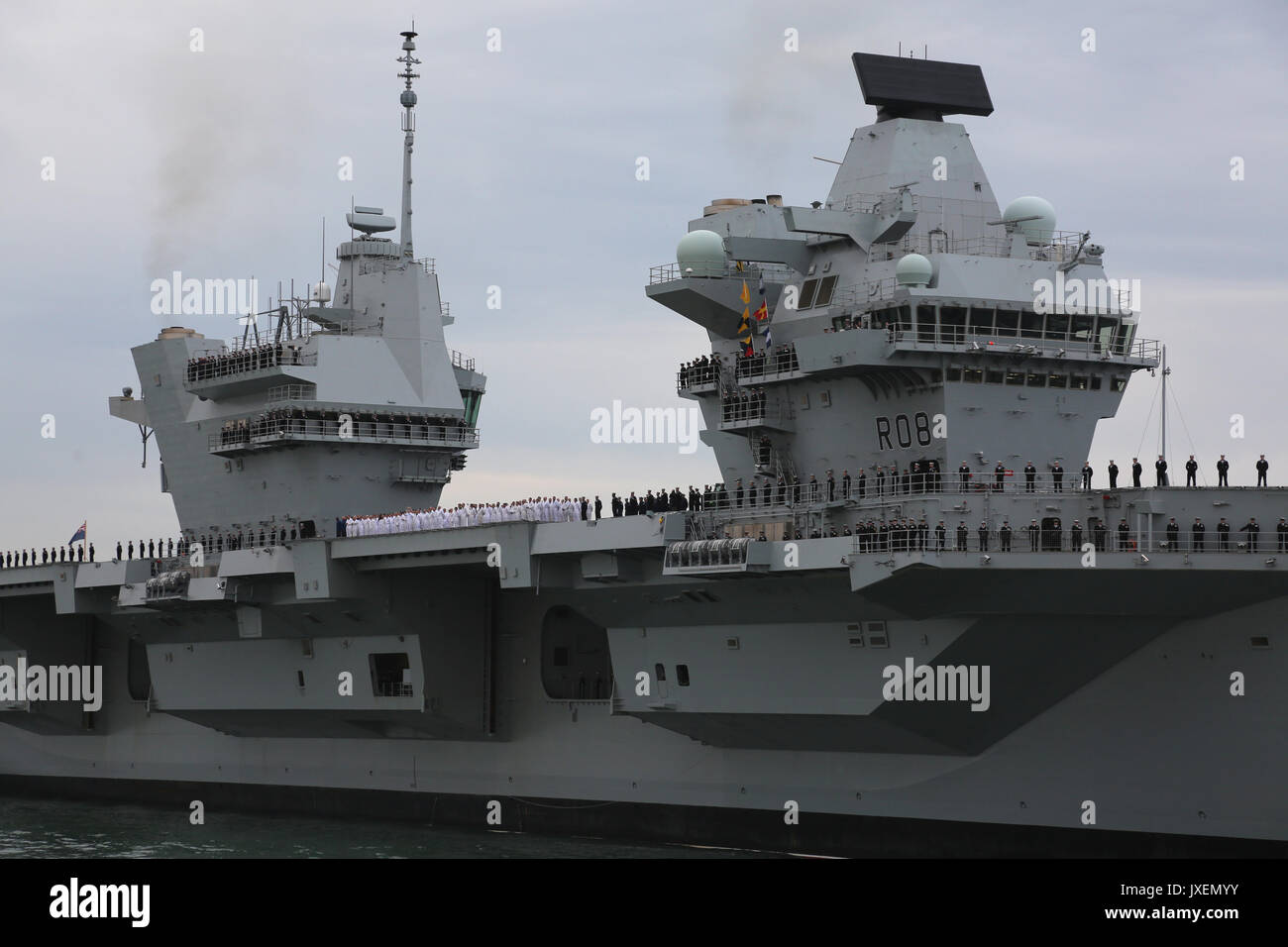 HMS Queen Elizabeth Aircraft Carrier Stock Photo