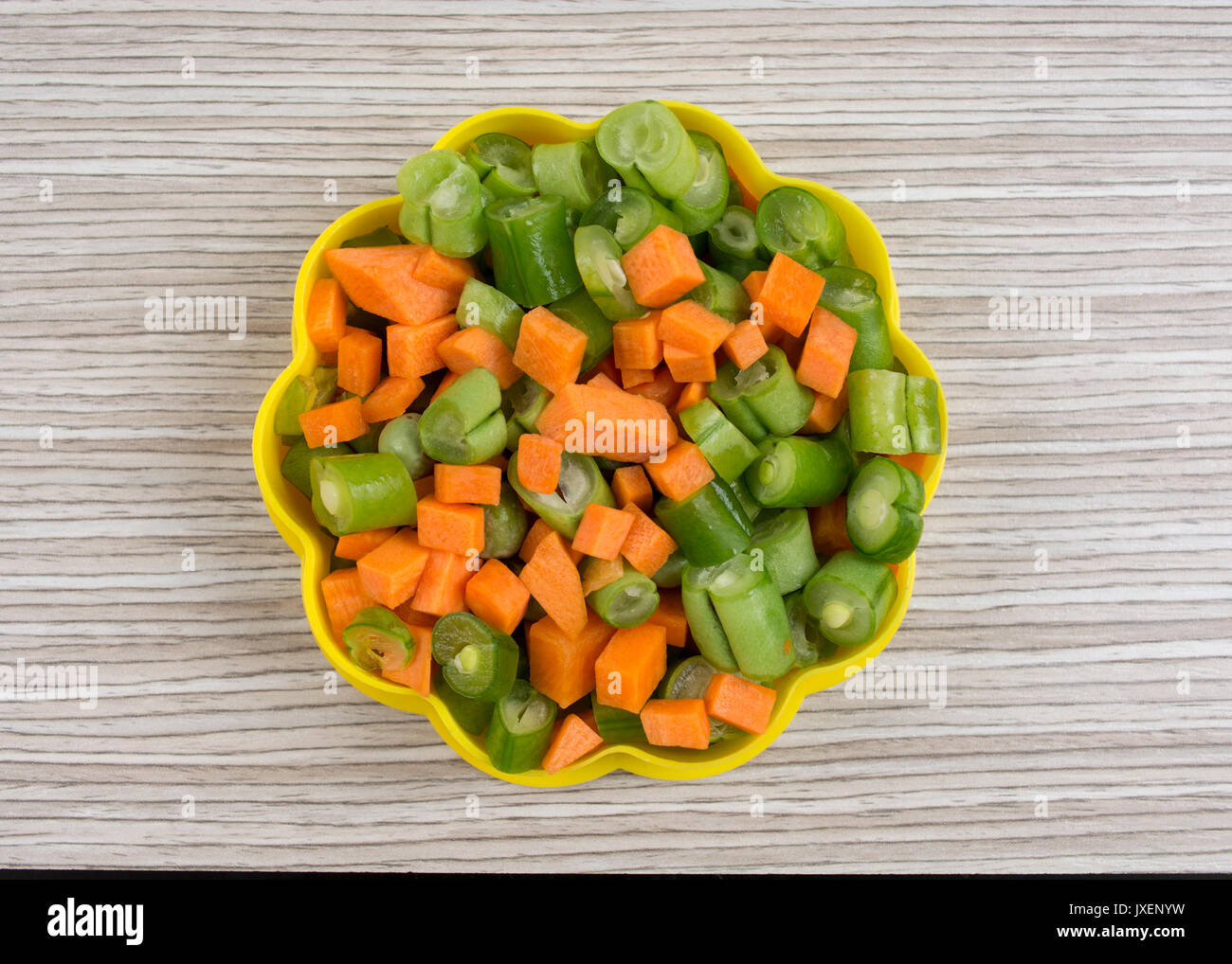 Sun shape by various vegetables on the table. Stock Photo