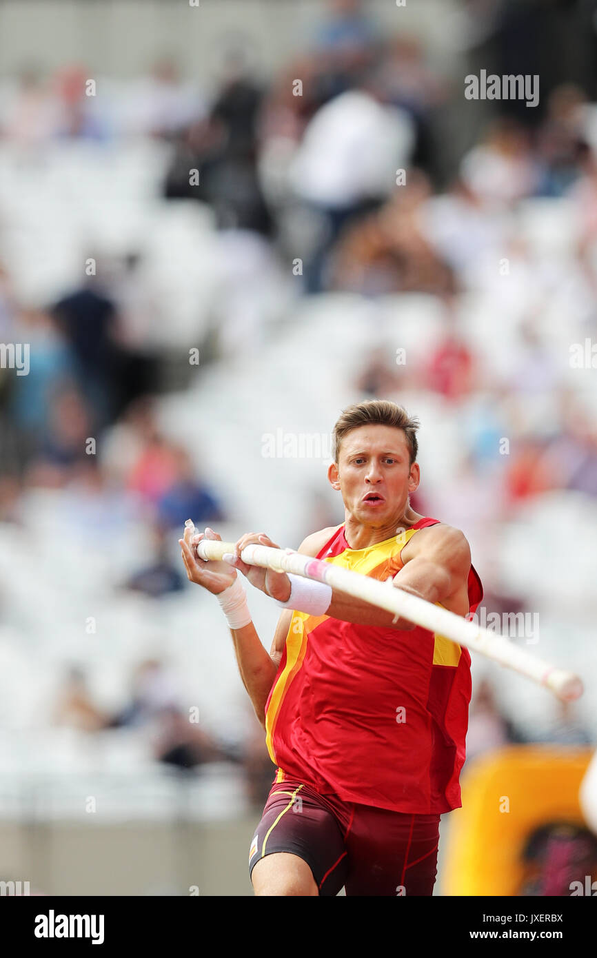Pau TONNESEN (Spain) competing in the Decathlon Pole Vault at the 2017