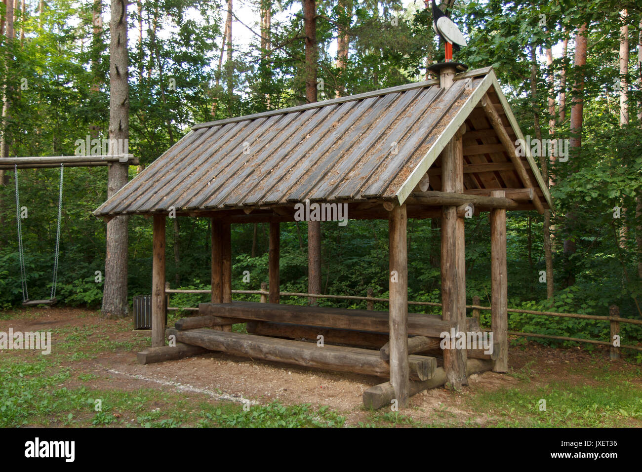 A wooden hut Stock Photo Alamy
