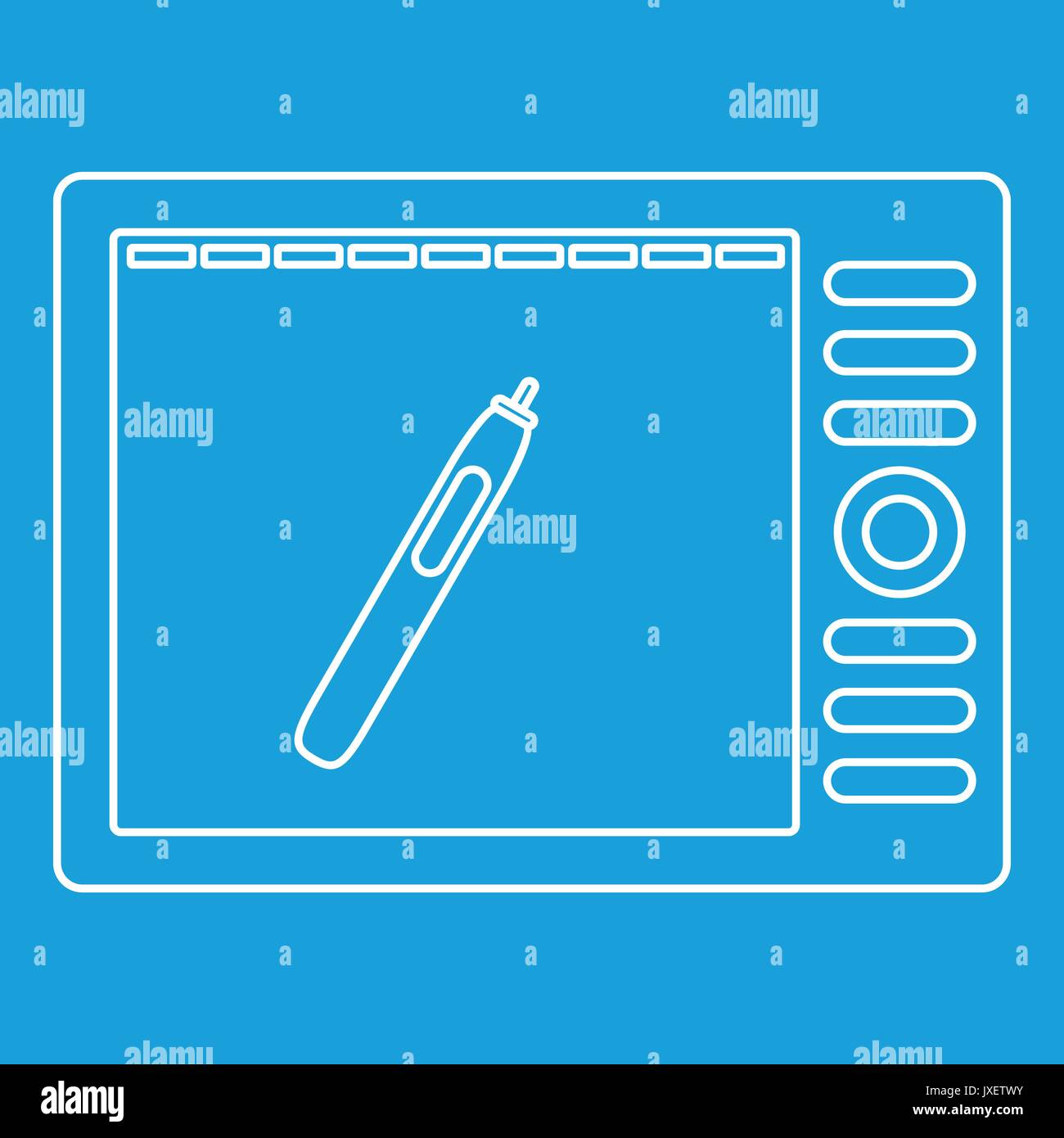 Graphics tablet icon, outline style Stock Vector Image & Art - Alamy