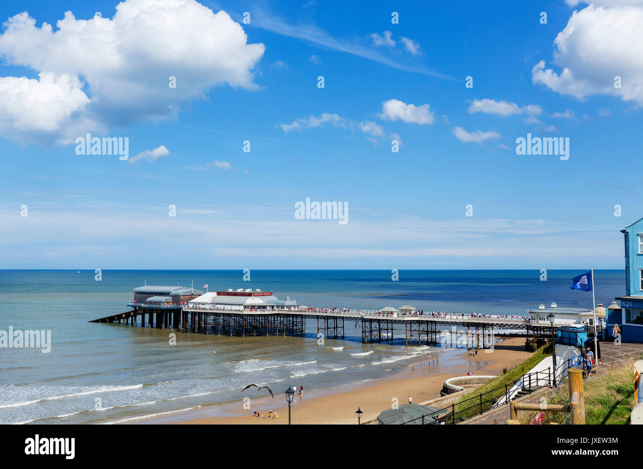 Cromer Pier. Beach and pier in Cromer, Norfolk, England, UK Stock Photo