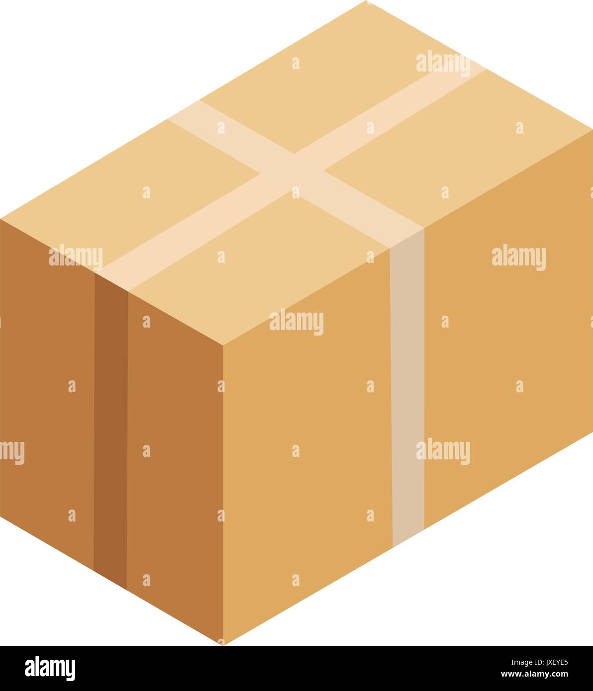 Carton container illustration, Stock Vector