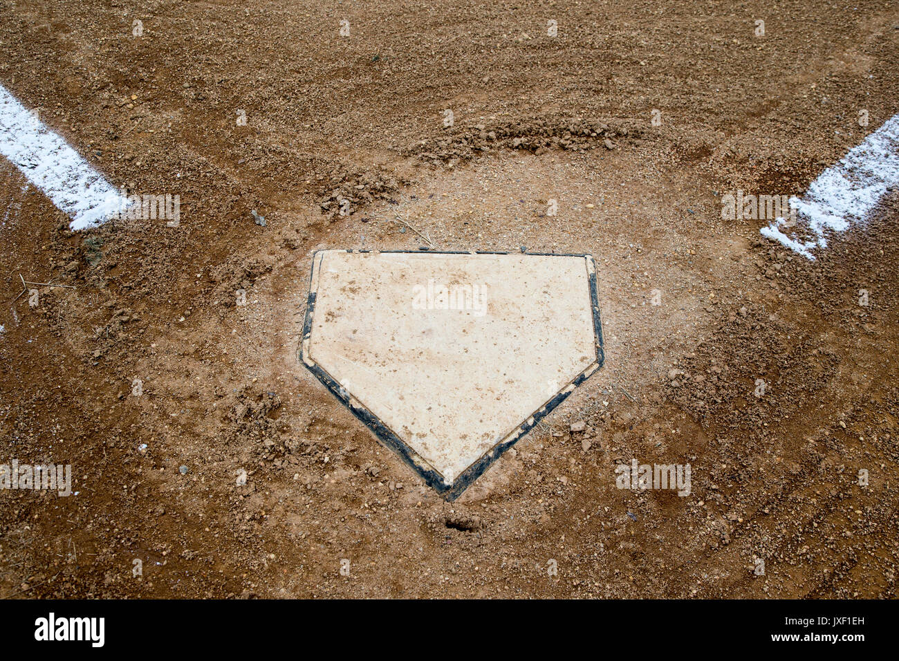 Home plate at a baseball field Stock Photo - Alamy