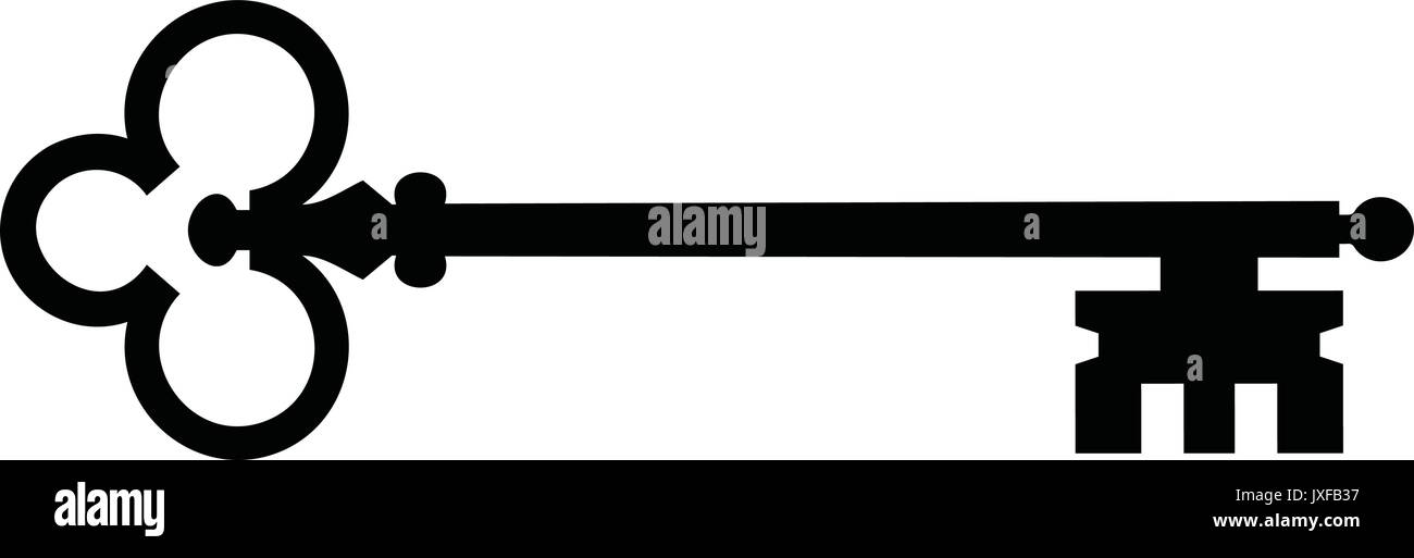 A black and white silhouette of a key Stock Vector Image & Art - Alamy