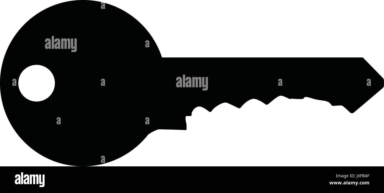 A black and white silhouette of a key Stock Vector Image & Art - Alamy