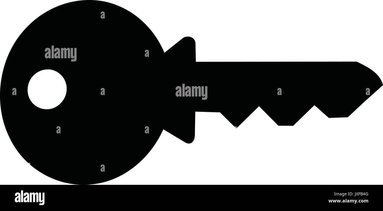 A black and white silhouette of a key Stock Vector Image & Art - Alamy