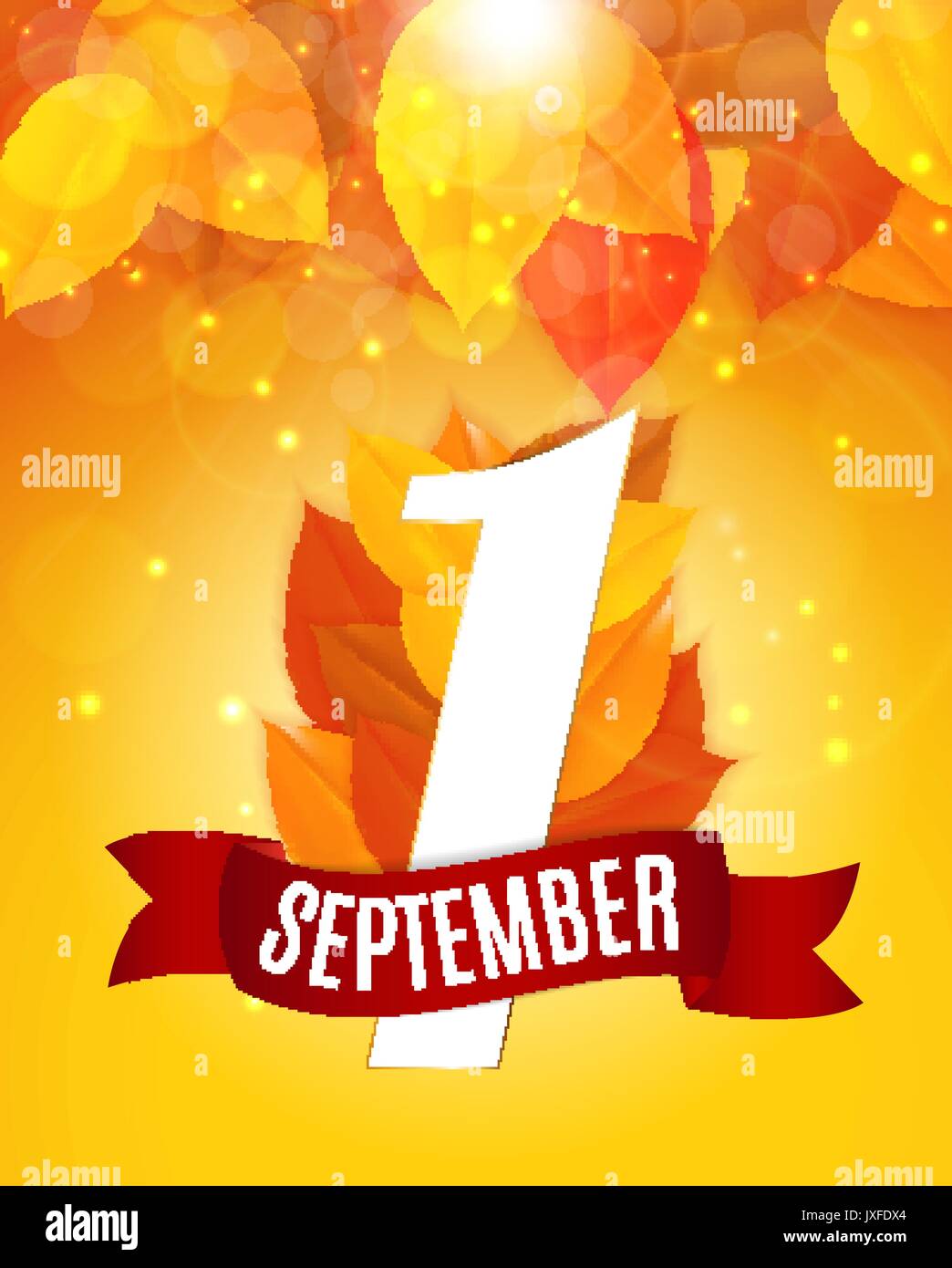 First 1 September Template Vector Illustration Stock Vector Image & Art ...