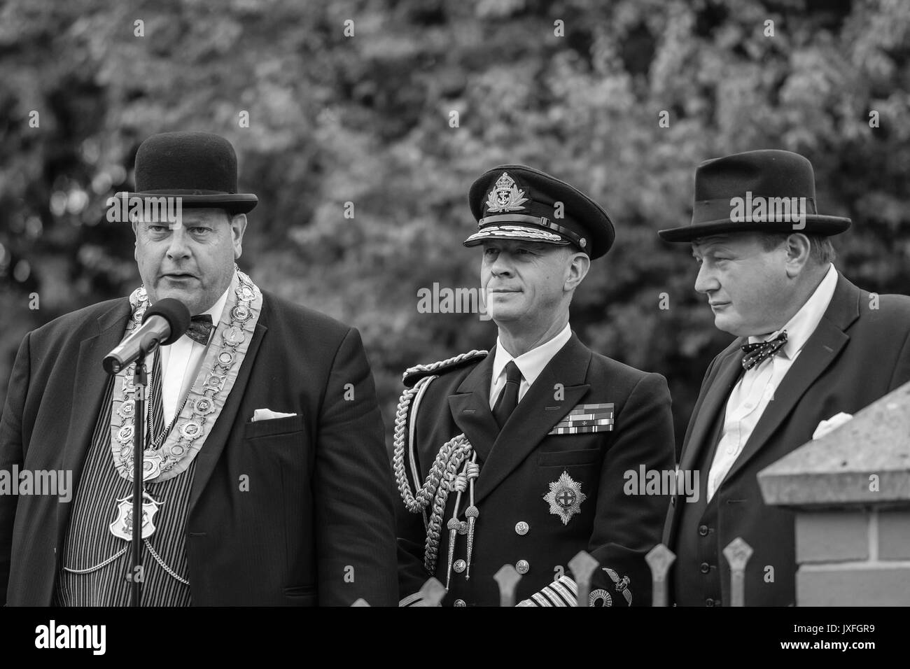 1940s Event, National Tramway Museum, Crich, August 2017 Stock Photo