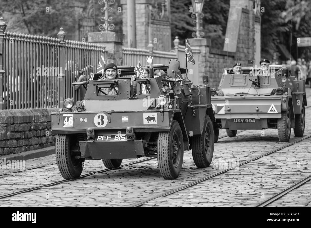1940s Event, National Tramway Museum, Crich, August 2017 Stock Photo