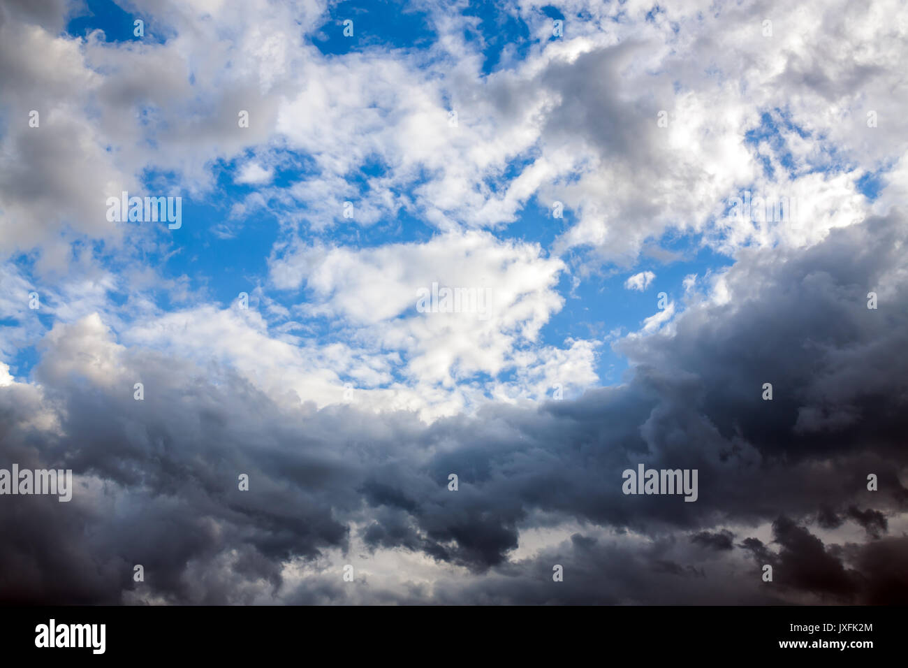abstract background from dark storm clouds in sky. thunderstorm ...