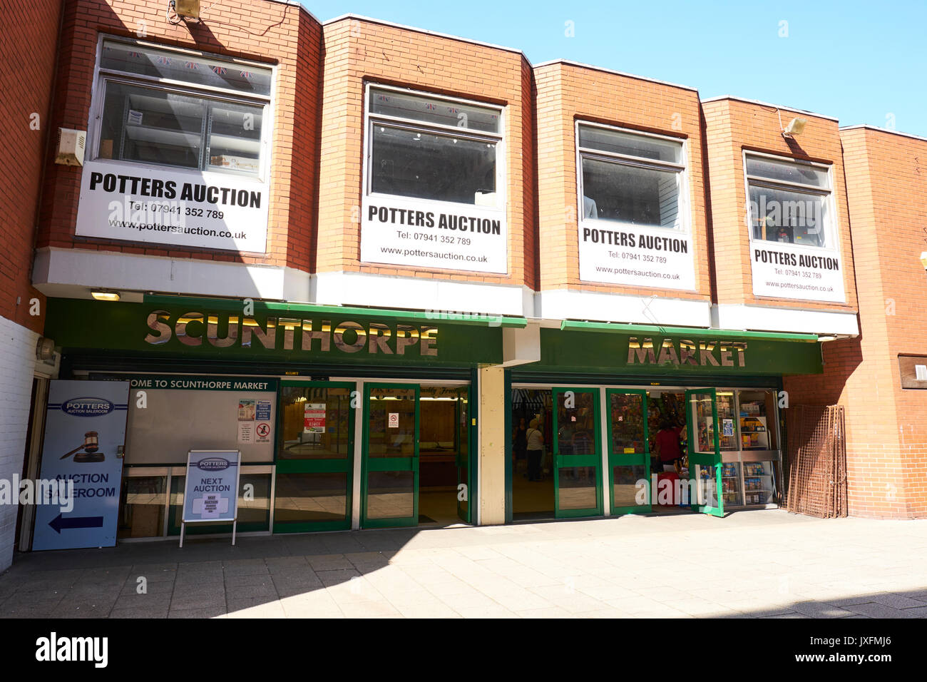 Scunthorpe Market, High Street, Scunthorpe, Lincolnshire, UK Stock