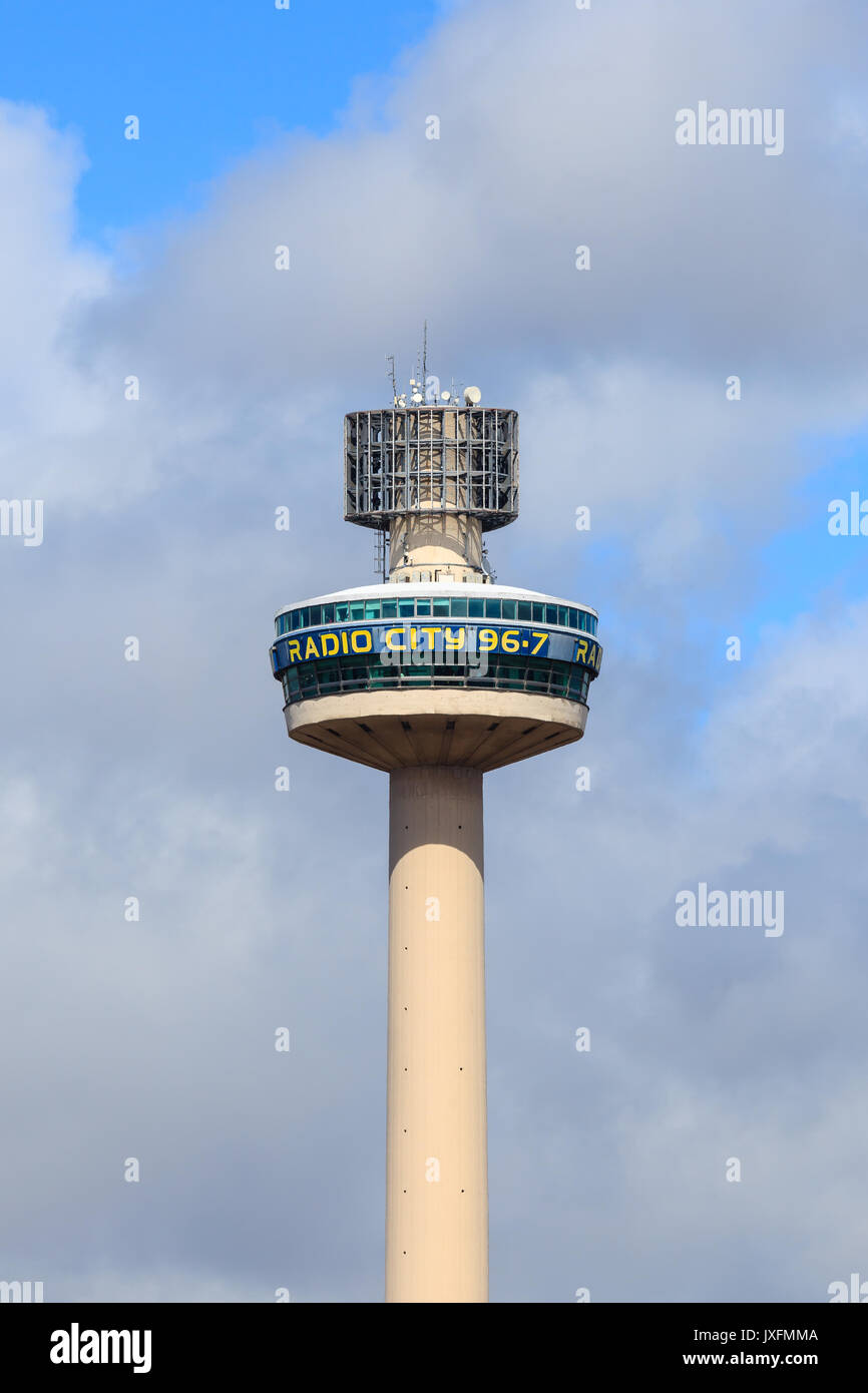 The Radio City Tower, built in 1969, in Liverpool city centre.  It is home to Radio City 96.7 and Magic 1548 radio stations. Stock Photo