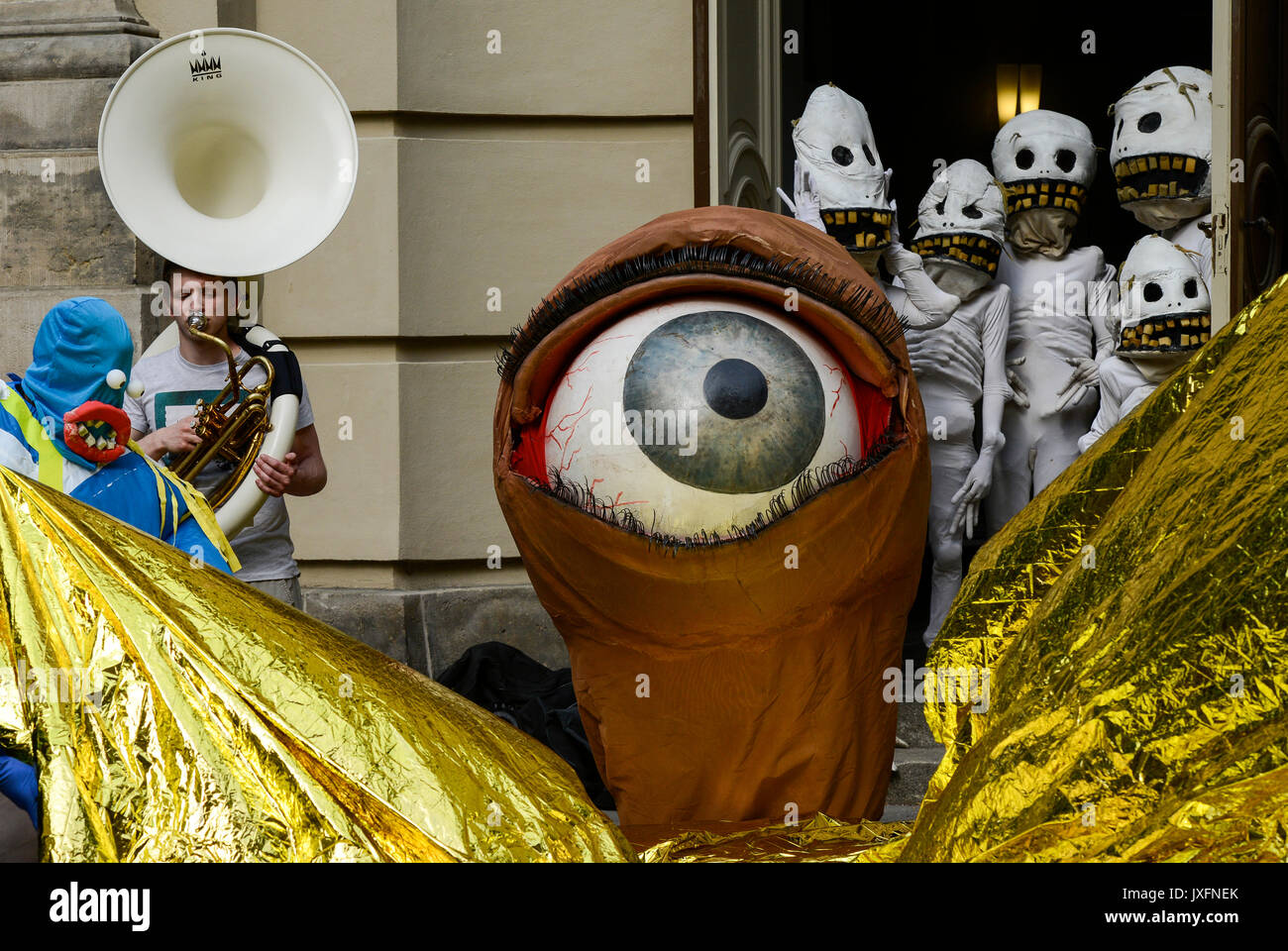 GERMANY, Berlin, Tempodrom, the eye, performance of Marching Band La Main, international youth orchestra from Kinshasa, Wuppertal and Berlin Stock Photo